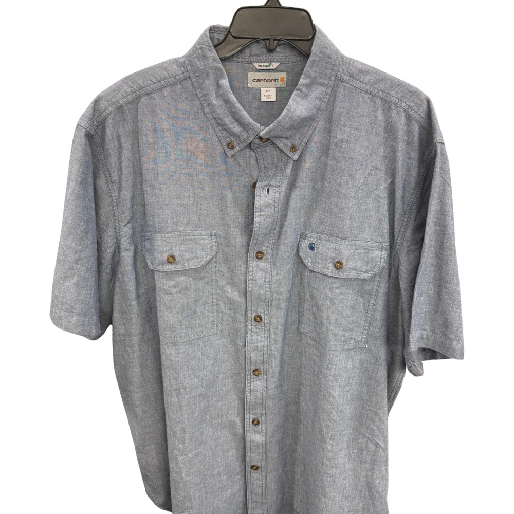 Carhartt Men's Light Gray Button Down Shirt